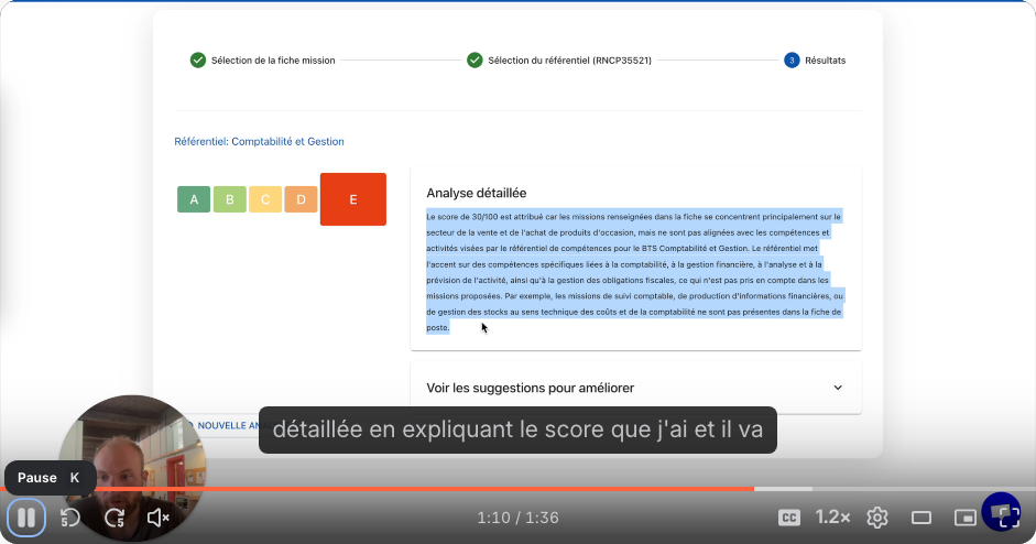 Recommandations pour améliorer le score